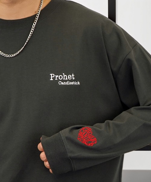 L'atelier(ラトリエ)の「刺繍 ロゴ 長袖 Tシャツ ハート グラフィック ロンT ヘビーウェイト(Tシャツ/カットソー・メンズ・ブラック系その他2/ホワイト系その他2/ブラック系2・L/M)」の6枚目の写真