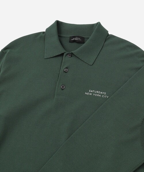 Saturdays Golf(サタデーズゴルフ)の「LS Knit Polo(ポロシャツ・メンズ・グリーン/ブラック・L/M/S/XL)」の14枚目の写真