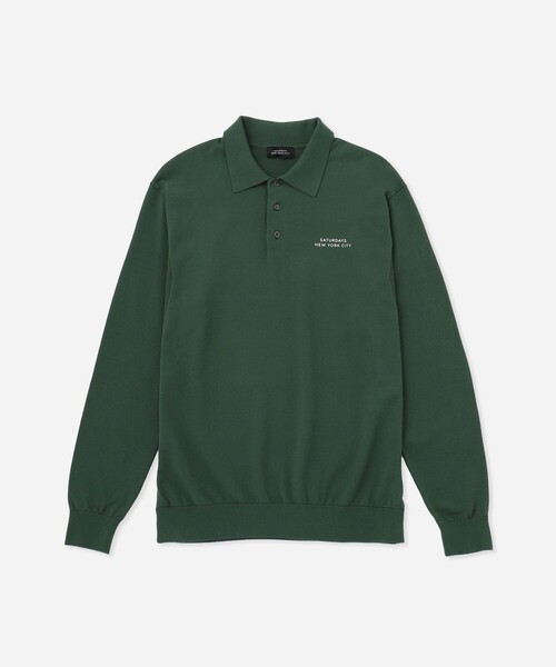 Saturdays Golf(サタデーズゴルフ)の「LS Knit Polo(ポロシャツ・メンズ・グリーン/ブラック・L/M/S/XL)」の9枚目の写真