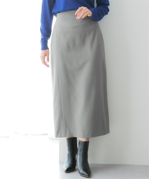 セール】【みさとさんコラボ】カーブウエストタイトスカート（しわに