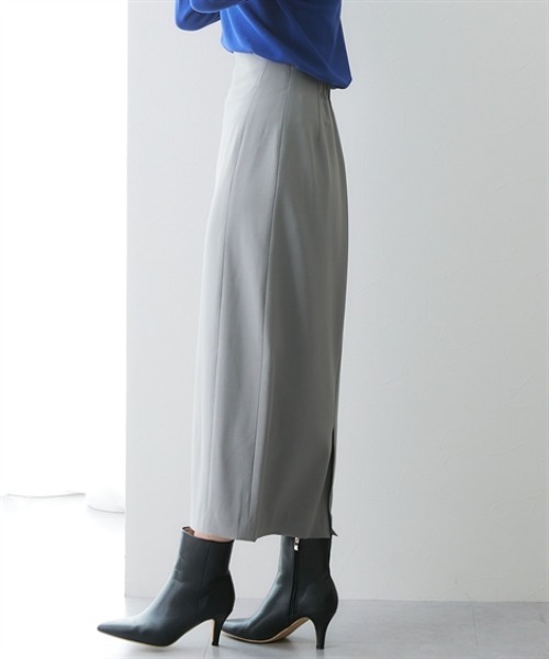 7days Life Styling（セブンデイズライフスタイリング）の「【みさとさんコラボ】カーブウエストタイトスカート（しわになりにくい・UVカット）＜大きいサイズ有＞（スカート・レディース・ブラック/グレー・M/L/3L/LL）」の7枚目の写真