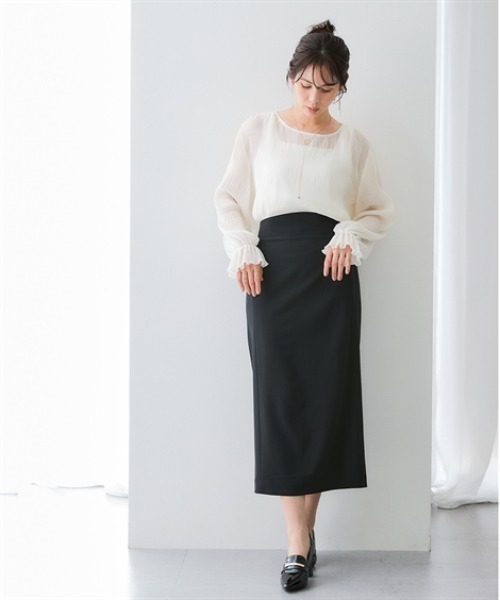 セール】【みさとさんコラボ】カーブウエストタイトスカート