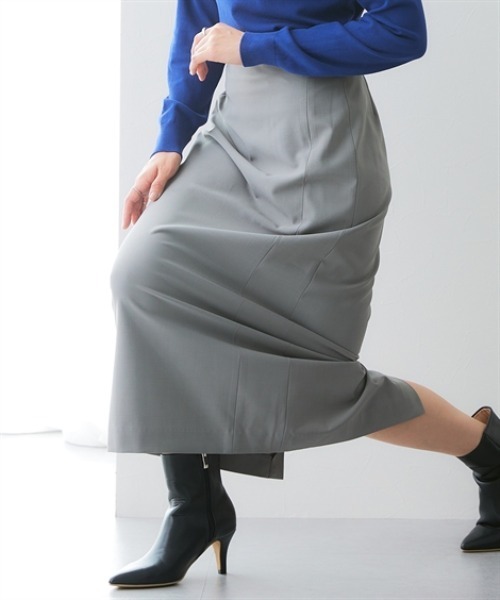 7days Life Styling（セブンデイズライフスタイリング）の「【みさとさんコラボ】カーブウエストタイトスカート（しわになりにくい・UVカット）＜大きいサイズ有＞（スカート・レディース・ブラック/グレー・M/L/3L/LL）」の18枚目の写真