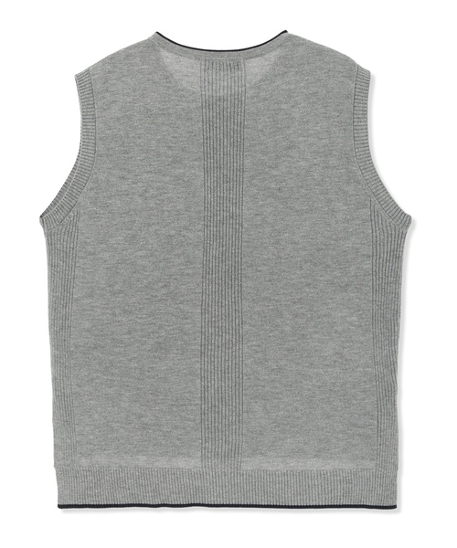 DECOY SINCE 1981（デコイシンスイチキュウハチイチ）の「ニットベスト【大きいサイズあり】（カーディガン/ボレロ・レディース・オレンジ/ネイビー/グレー・M/L/LL/3L/4L）」の4枚目の写真