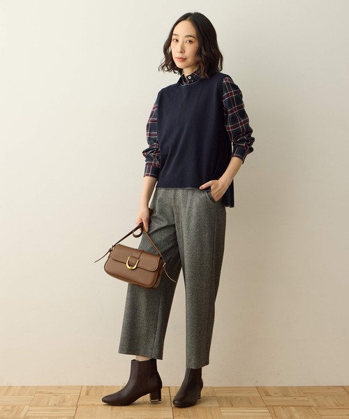 DECOY SINCE 1981（デコイシンスイチキュウハチイチ）の「ニットベスト【大きいサイズあり】（カーディガン/ボレロ・レディース・オレンジ/ネイビー/グレー・M/L/LL/3L/4L）」の18枚目の写真