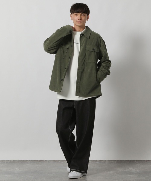 LAKOLE（ラコレ）の「【セットアップ可】コーデュロイCPOシャツ / 590561（シャツ/ブラウス・メンズ・ブラック/オリーブ/サンドグレー/ブラウン・LARGE/MEDIUM）」の14枚目の写真