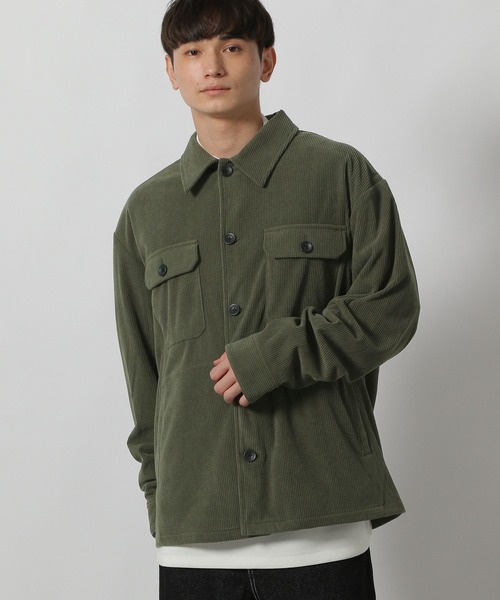 LAKOLE（ラコレ）の「【セットアップ可】コーデュロイCPOシャツ / 590561（シャツ/ブラウス・メンズ・ブラック/オリーブ/サンドグレー/ブラウン・LARGE/MEDIUM）」の15枚目の写真