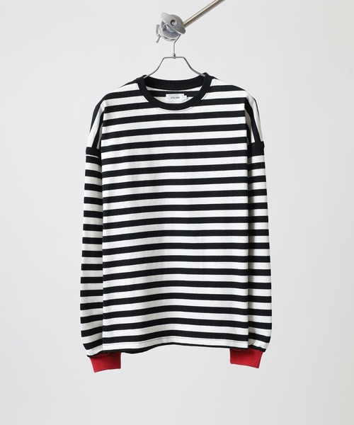 ATELANE(アテレーン)の「ATELANE ヘビーボーダーL/STEE 長袖(Tシャツ/カットソー・メンズ・ブラック系/ホワイト系・M/L)」の3枚目の写真