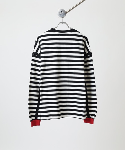 ATELANE(アテレーン)の「ATELANE ヘビーボーダーL/STEE 長袖(Tシャツ/カットソー・メンズ・ブラック系/ホワイト系・M/L)」の7枚目の写真