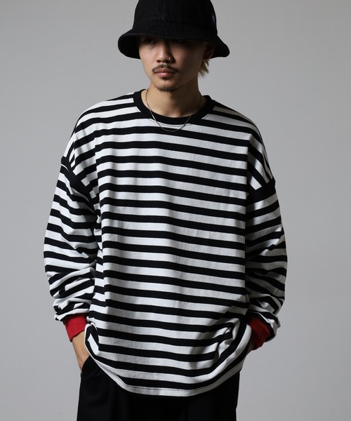 ATELANE(アテレーン)の「ATELANE ヘビーボーダーL/STEE 長袖(Tシャツ/カットソー・メンズ・ブラック系/ホワイト系・M/L)」の10枚目の写真
