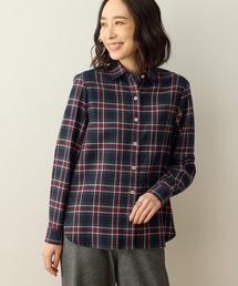 DECOY SINCE 1981 | バックギャザーチェックシャツ【オーガニックコットンブレンド・大きいサイズあり】(シャツ/ブラウス)