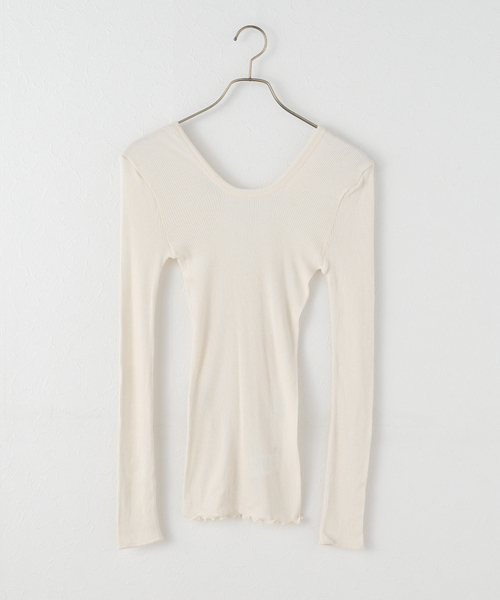 セール】HAKUJI/ハクジ Wool rib L/S プルオーバー H232547（Tシャツ