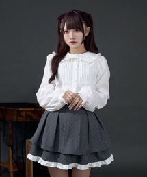 コルセットフリルブラウス