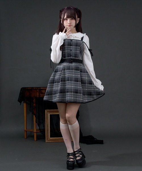 Pal elfy(パルエルフィー)の「コルセットフリルブラウス(シャツ/ブラウス・レディース・オフホワイト/ブラック・フリー)」の11枚目の写真