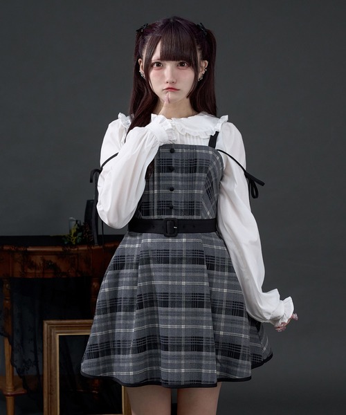 Pal elfy(パルエルフィー)の「コルセットフリルブラウス(シャツ/ブラウス・レディース・オフホワイト/ブラック・フリー)」の9枚目の写真