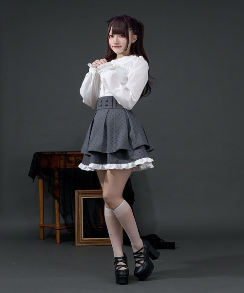 Pal elfy(パルエルフィー)の「コルセットフリルブラウス(シャツ/ブラウス・レディース・オフホワイト/ブラック・フリー)」の7枚目の写真