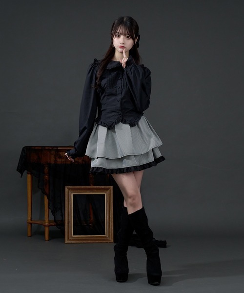Pal elfy(パルエルフィー)の「コルセットフリルブラウス(シャツ/ブラウス・レディース・オフホワイト/ブラック・フリー)」の15枚目の写真