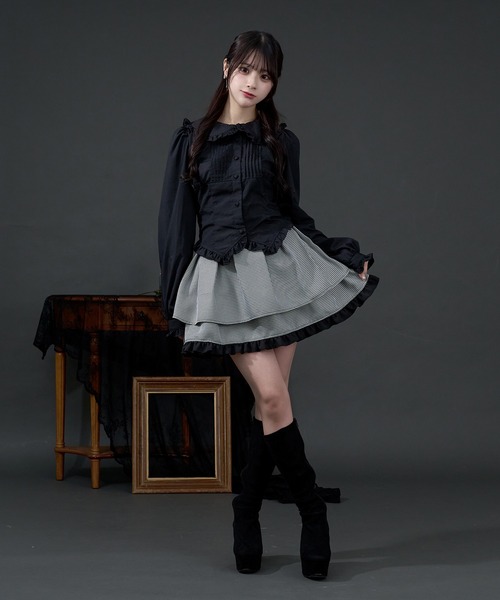 Pal elfy(パルエルフィー)の「コルセットフリルブラウス(シャツ/ブラウス・レディース・オフホワイト/ブラック・フリー)」の16枚目の写真