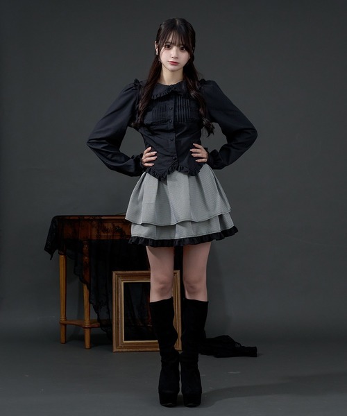 Pal elfy(パルエルフィー)の「コルセットフリルブラウス(シャツ/ブラウス・レディース・オフホワイト/ブラック・フリー)」の17枚目の写真