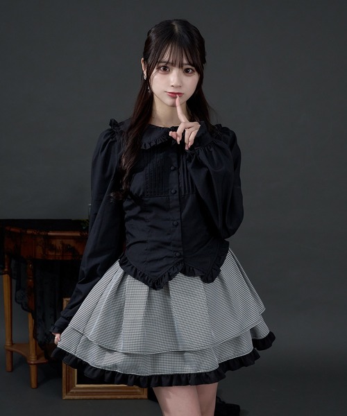 Pal elfy(パルエルフィー)の「コルセットフリルブラウス(シャツ/ブラウス・レディース・オフホワイト/ブラック・フリー)」の13枚目の写真
