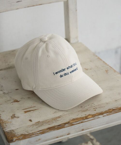 casita(RETRO GIRL)(カシータ)の「コーデュロイキャップ(キャップ・レディース・オフホワイト/ブルー/ブラウン・ONE SIZE)」の5枚目の写真
