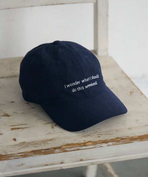 casita(RETRO GIRL)(カシータ)の「コーデュロイキャップ(キャップ・レディース・オフホワイト/ブルー/ブラウン・ONE SIZE)」の9枚目の写真