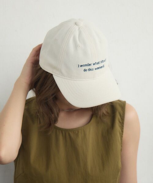 casita(RETRO GIRL)(カシータ)の「コーデュロイキャップ(キャップ・レディース・オフホワイト/ブルー/ブラウン・ONE SIZE)」の11枚目の写真
