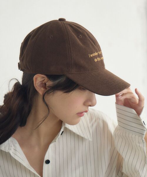 casita(RETRO GIRL)(カシータ)の「コーデュロイキャップ(キャップ・レディース・オフホワイト/ブルー/ブラウン・ONE SIZE)」の15枚目の写真