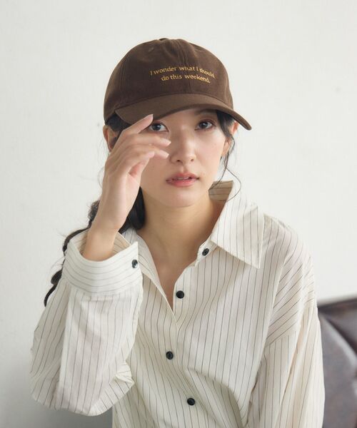 casita(RETRO GIRL)(カシータ)の「コーデュロイキャップ(キャップ・レディース・オフホワイト/ブルー/ブラウン・ONE SIZE)」の16枚目の写真