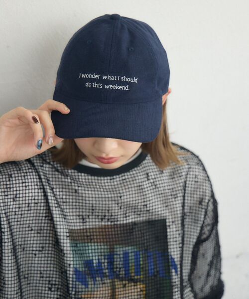 casita(RETRO GIRL)(カシータ)の「コーデュロイキャップ(キャップ・レディース・オフホワイト/ブルー/ブラウン・ONE SIZE)」の19枚目の写真