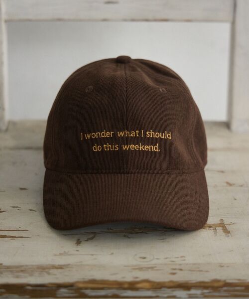 casita(RETRO GIRL)(カシータ)の「コーデュロイキャップ(キャップ・レディース・オフホワイト/ブルー/ブラウン・ONE SIZE)」の21枚目の写真