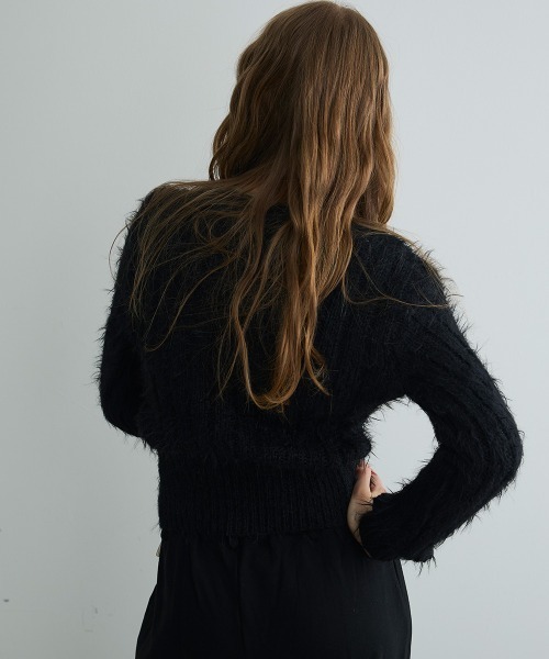 Mirette(ミレット)の「シャギーニットカーディガン / Shaggy Knit Cardigan(カーディガン/ボレロ・レディース・ブラック/ブラウン/ナチュラル・FREE)」の21枚目の写真