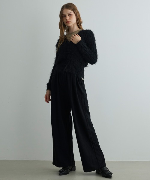 Mirette(ミレット)の「シャギーニットカーディガン / Shaggy Knit Cardigan(カーディガン/ボレロ・レディース・ブラック/ブラウン/ナチュラル・FREE)」の22枚目の写真