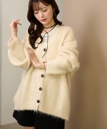 LAULEN（ローレン）の「shaggy oversize knit cardigan /Vネックシャギーオーバーサイズニットカーディガン（カーディガン/ボレロ）」