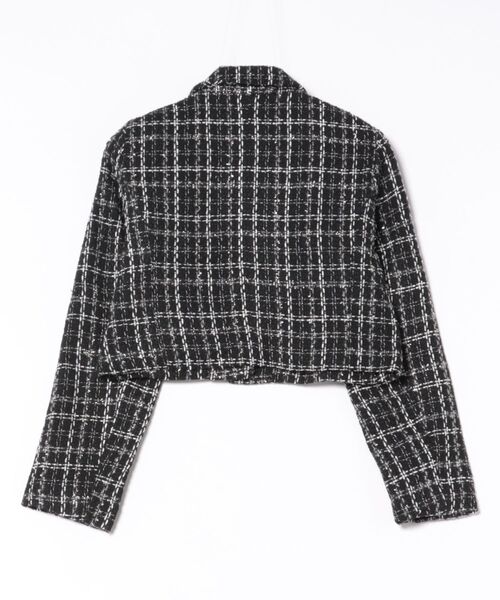 Another Branch olive des olive(アナザーブランチオリーブデオリーブ)の「【セットアップ対応】ツイードジャケット(テーラードジャケット・レディース・アイボリー/ブラック・FREE)」の3枚目の写真