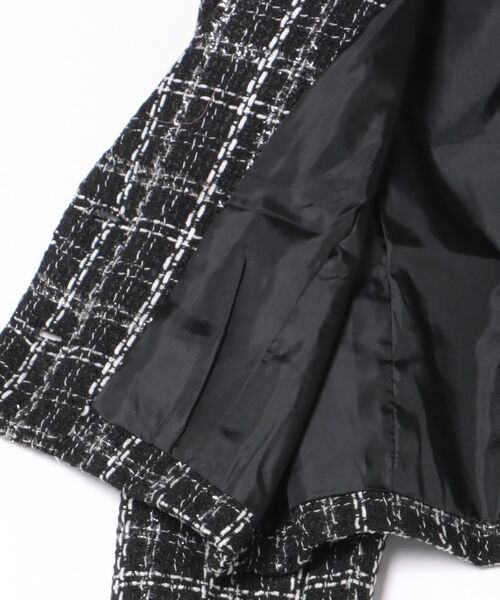 Another Branch olive des olive(アナザーブランチオリーブデオリーブ)の「【セットアップ対応】ツイードジャケット(テーラードジャケット・レディース・アイボリー/ブラック・FREE)」の4枚目の写真