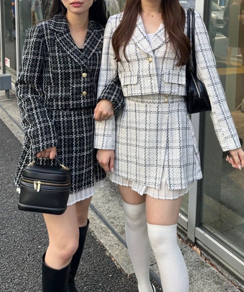 最終価格‼️全国完売入手困難✨BEARDSLEYハーフスリーブツイードジャケット BEARDSLEY（ビアズリー）の「ハーフスリーブツイードジャケット