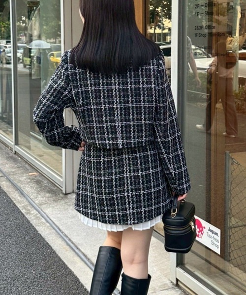 週末限定最終お値下げ　カネコイサオ　レアー豪華ツイードジャケット KANEKOISAO カネコイサオ フォックスファーツイードジャケット - メルカリ