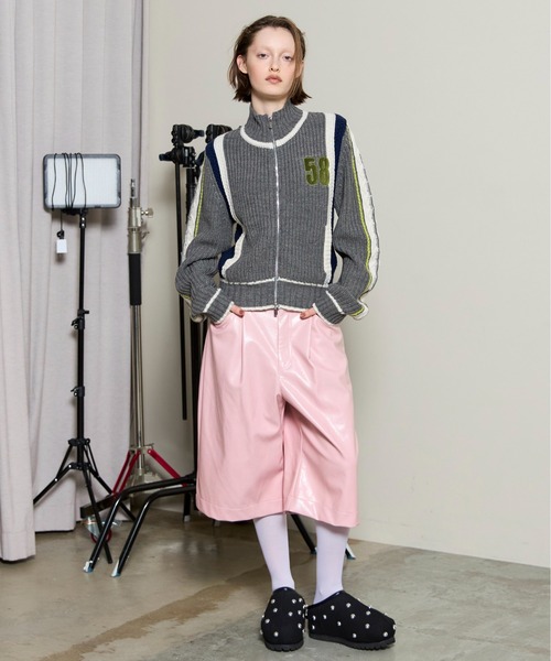 MAISON SPECIAL(メゾンスペシャル)の「Numbering High Neck Zip Knit Tops / ナンバリングハイネックジップニット(ニット/セーター・レディース・ブルー/グレー/ホワイト・FREE)」の11枚目の写真