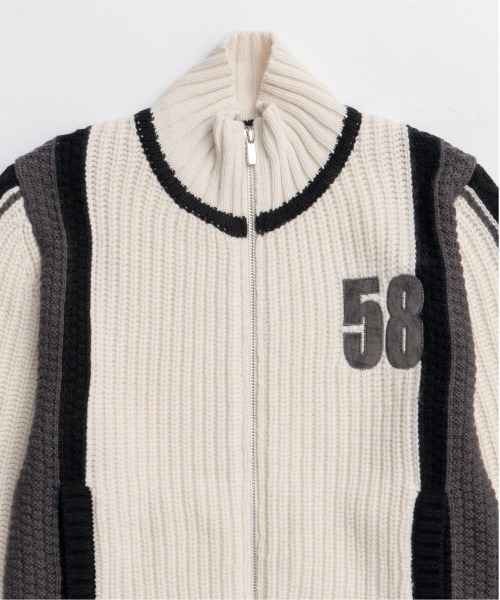 MAISON SPECIAL(メゾンスペシャル)の「Numbering High Neck Zip Knit Tops / ナンバリングハイネックジップニット(ニット/セーター・レディース・ブルー/グレー/ホワイト・FREE)」の15枚目の写真