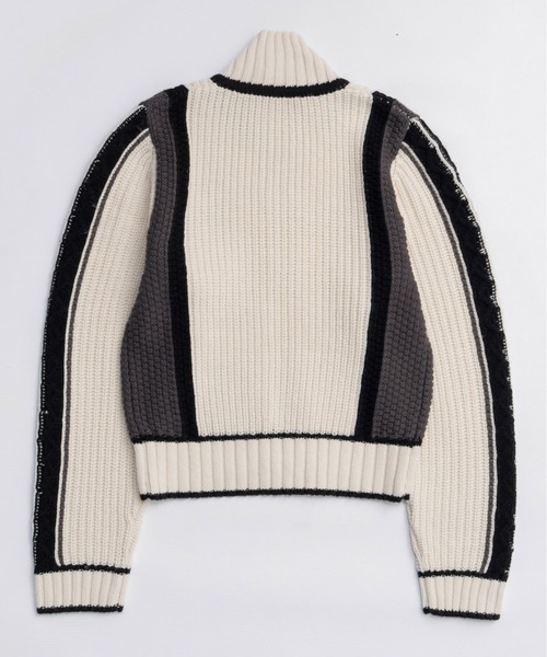 MAISON SPECIAL(メゾンスペシャル)の「Numbering High Neck Zip Knit Tops / ナンバリングハイネックジップニット(ニット/セーター・レディース・ブルー/グレー/ホワイト・FREE)」の19枚目の写真