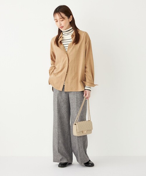 SHIPS Colors(シップス カラーズ)の「SHIPS Colors:フリンジ ヘリンボーン ワイド パンツ(その他パンツ・レディース・ブラウン/グレー・SMALL/MEDIUM)」の22枚目の写真