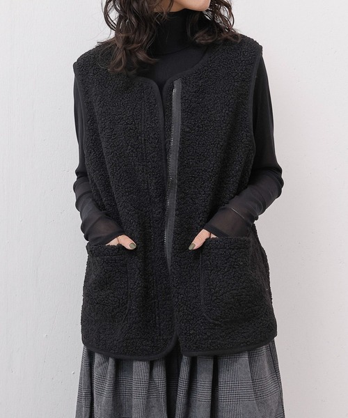 セール】ジップボアベスト（ベスト）｜emesuelee（エメスーリー）の