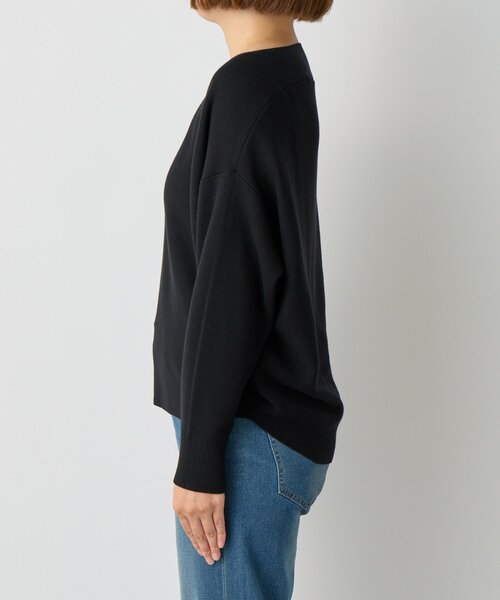 un dix cors（アンディコール）の「《着回し力抜群》14ハイゲージ肩裾ラウンドプルオーバー（ニット/セーター・レディース・ブラック/アイボリー/レッド・FREE）」の22枚目の写真