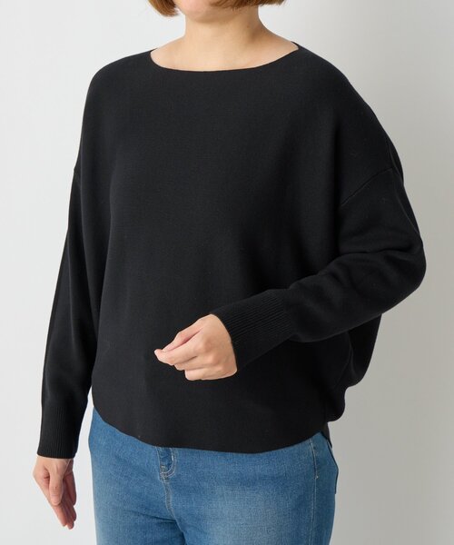 un dix cors（アンディコール）の「《着回し力抜群》14ハイゲージ肩裾ラウンドプルオーバー（ニット/セーター・レディース・ブラック/アイボリー/レッド・FREE）」の17枚目の写真