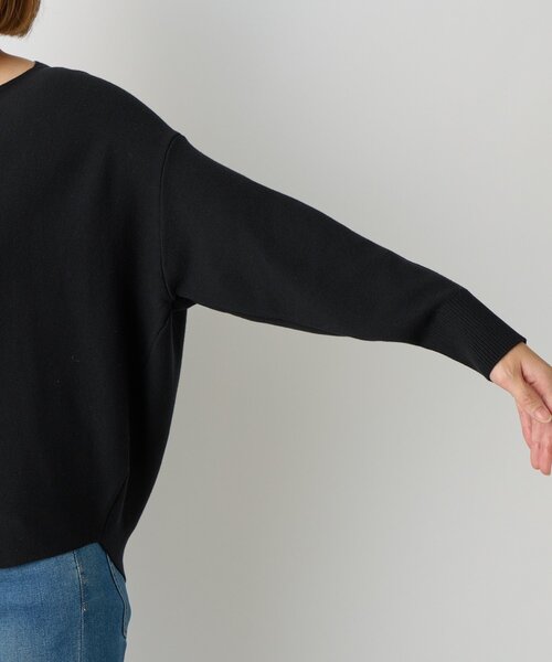 un dix cors（アンディコール）の「《着回し力抜群》14ハイゲージ肩裾ラウンドプルオーバー（ニット/セーター・レディース・ブラック/アイボリー/レッド・FREE）」の16枚目の写真