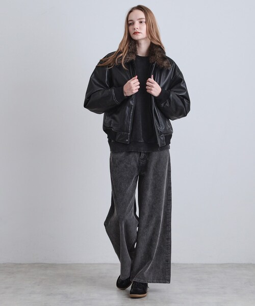 セール】ヴィンテージライク衿フェイクファーブルゾン（ブルゾン）｜tk