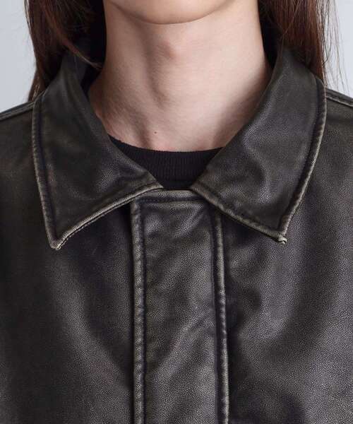 tk.TAKEO KIKUCHI(ティーケータケオキクチ)の「ヴィンテージライク衿フェイクファーブルゾン(ブルゾン・メンズ・ブラック/ダークブラウン系/ブラック系・01/02/03)」の18枚目の写真