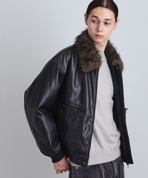 tk.TAKEO KIKUCHI | ヴィンテージライク衿フェイクファーブルゾン(ブルゾン)