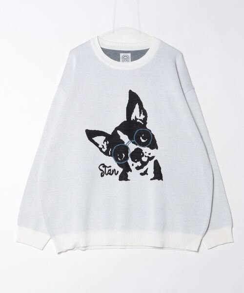 BEAVER（ビーバー）の「B omnivore/ビーオムニボー　DOG SWEAT CREW（スウェット・メンズ・チャコールグレー/ナチュラル・M/XL/L）」の2枚目の写真
